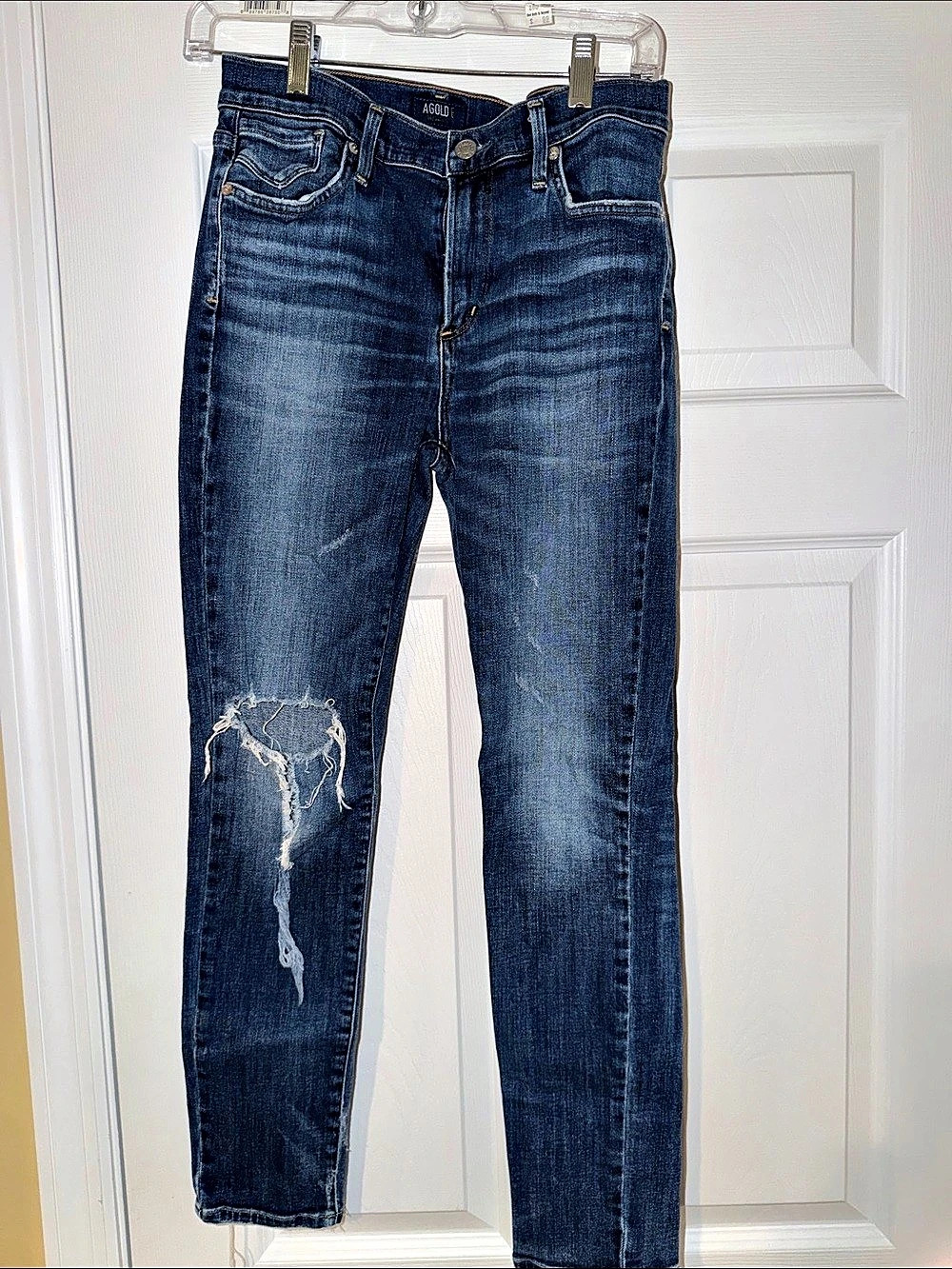 A Gold E Skinny Jeans in Blue Waist 27